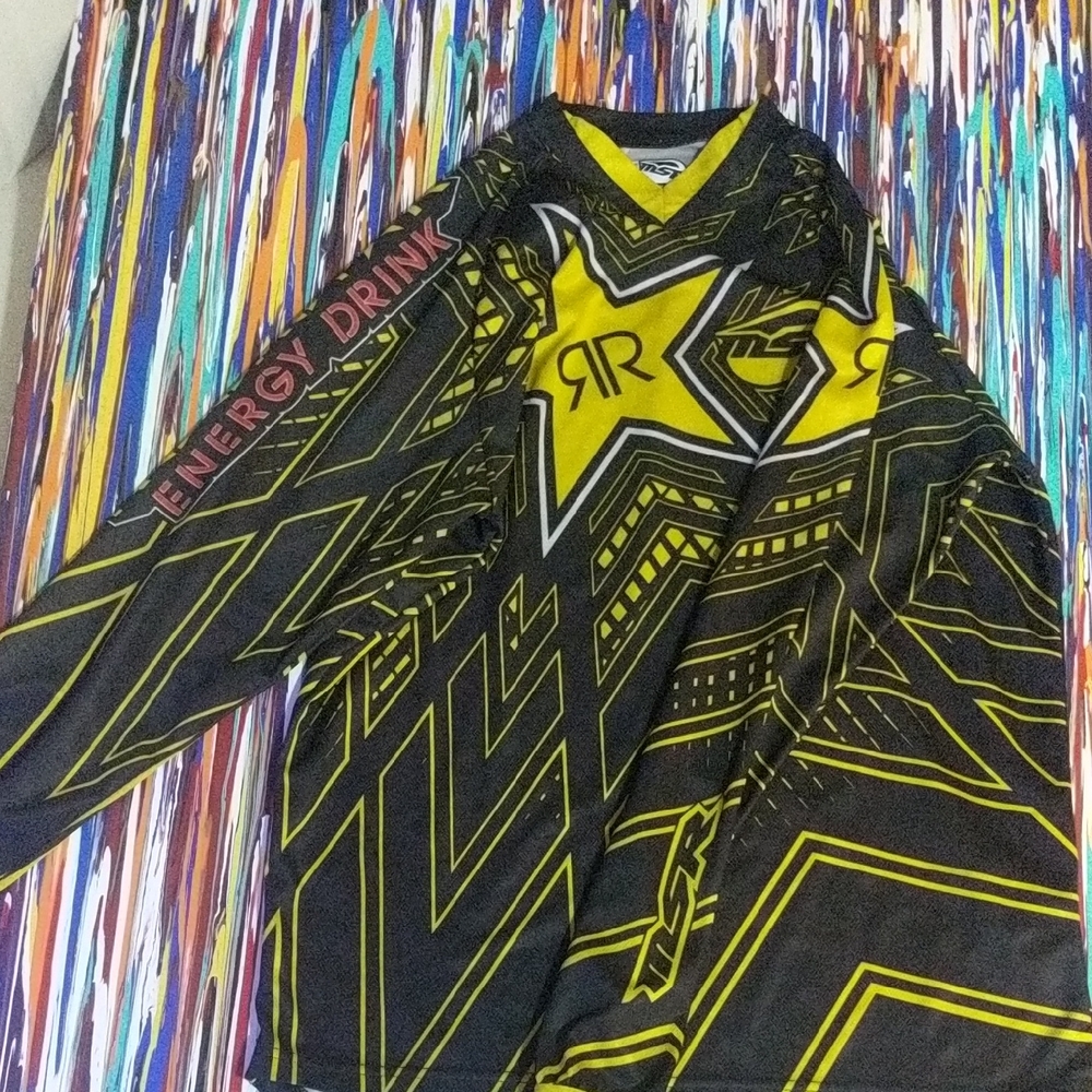 Dynamic  MSR Rockstar Long Sleeve Jersey - Black and Yellow
